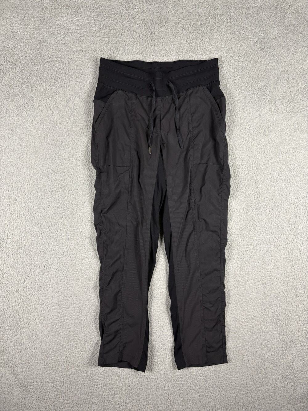 Lululemon Joggers 8 Black Dance Studio Mid Rise Drawstring Casual Travel Pants